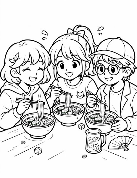 Chilled Soba coloring page