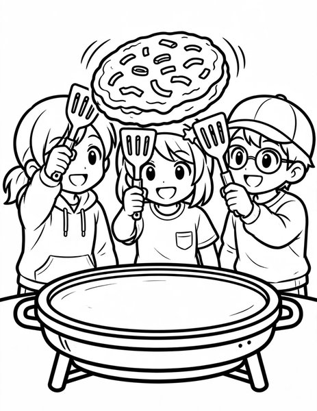 Okonomiyaki Flip coloring page