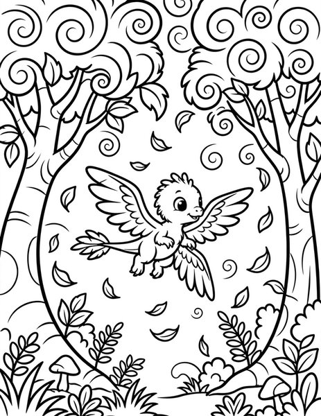 Microraptor Glider coloring page