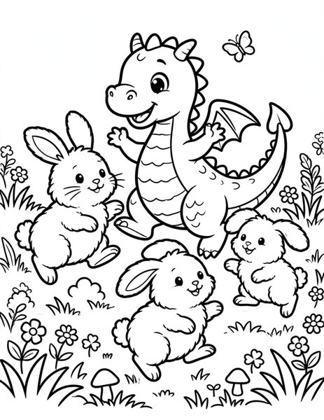 Bunny Hop coloring page