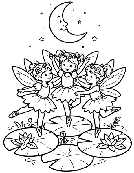 Fairy Ballet coloring page