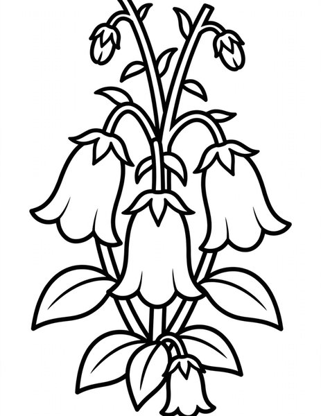 Canterbury Bells Chime coloring page
