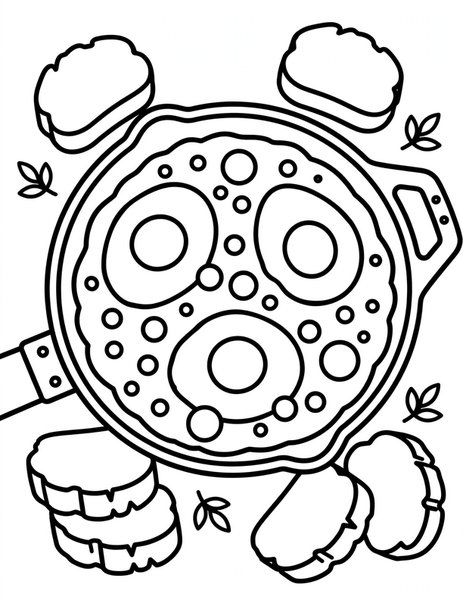 Shakshuka Skillet coloring page