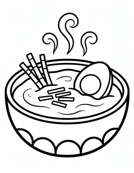 Congee Bowl coloring page