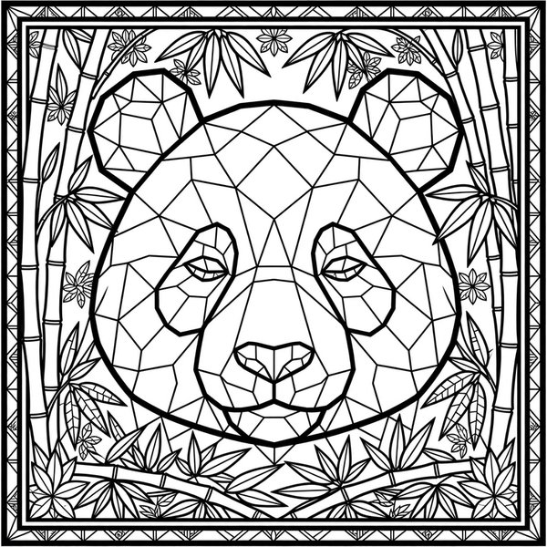 Panda Portrait coloring page