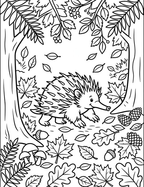 Echidna Waddle coloring page
