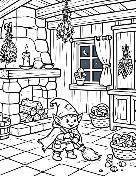 Brownie Helper coloring page