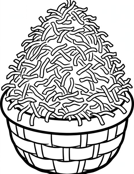 Hash Brown Basket coloring page