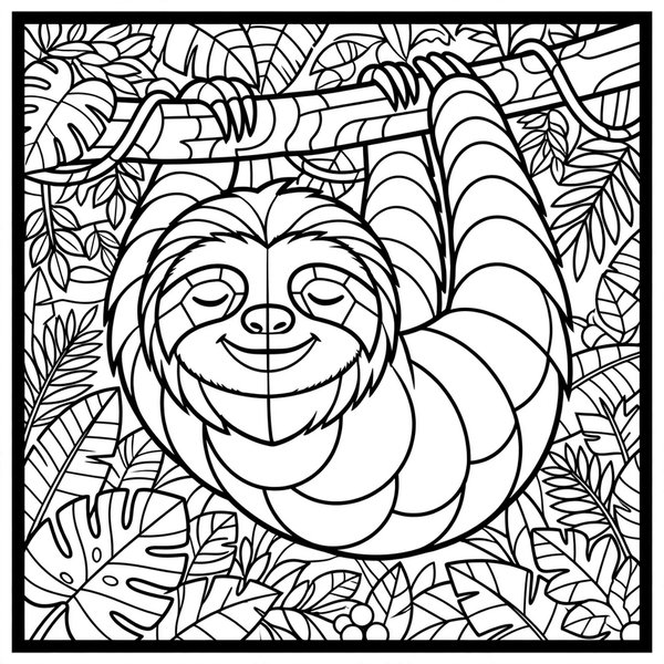 Sloth coloring page