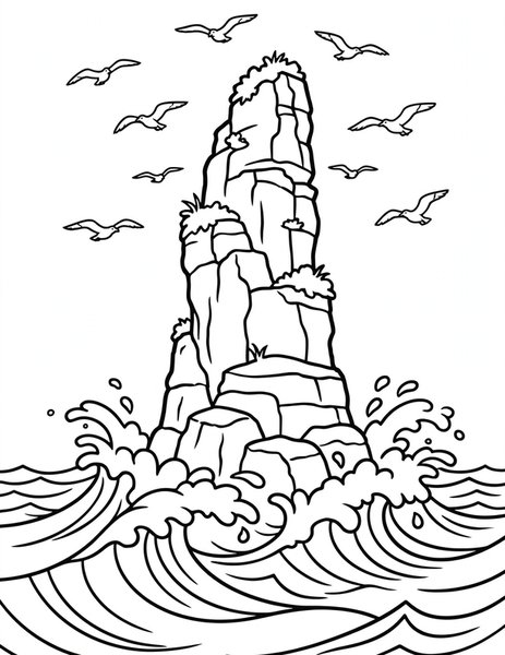Sea Stack coloring page