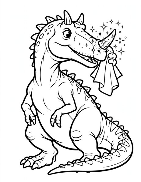 Ceratosaurus Horn Polish coloring page