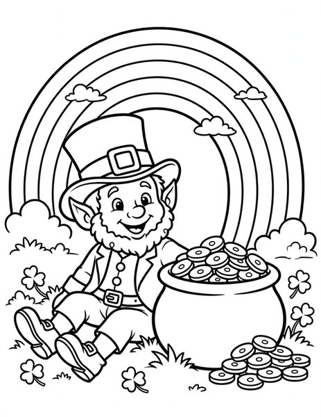 Leprechaun Gold coloring page