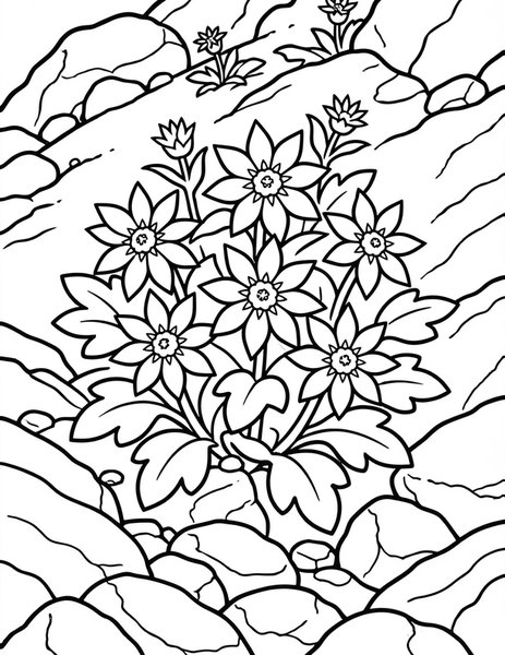 Edelweiss Alpine coloring page