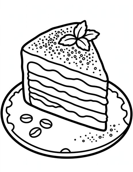 Tiramisu coloring page