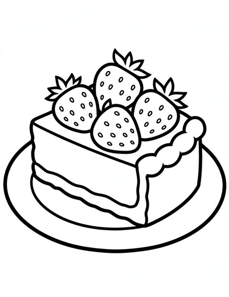 Cheesecake coloring page