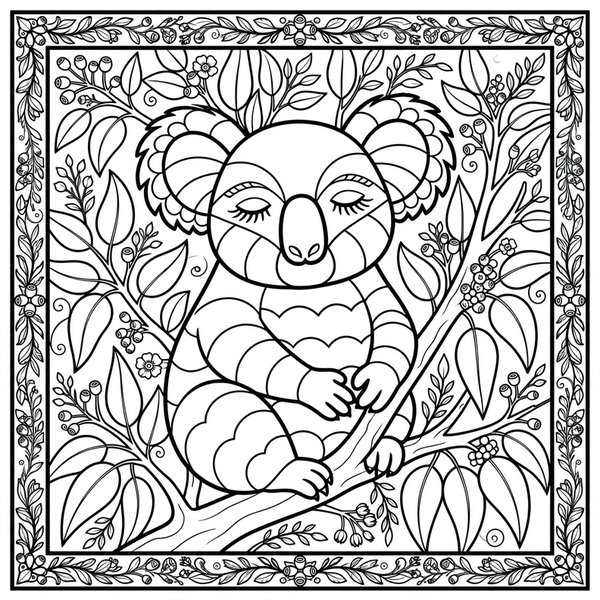 Koala coloring page