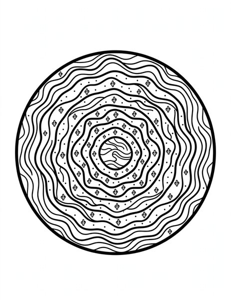 Desert Dune Mandala coloring page