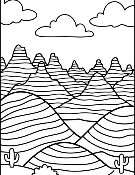 Badlands coloring page
