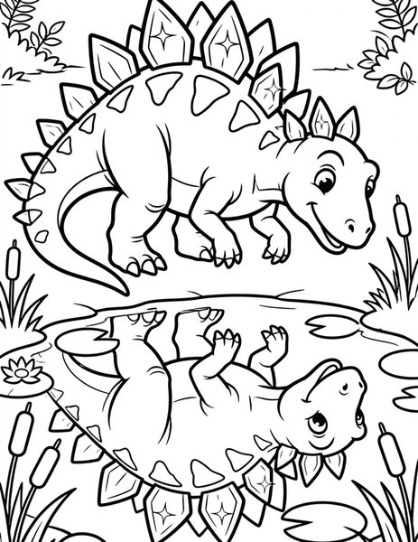 Kentrosaurus Spike Shine coloring page