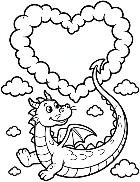 Sky Heart coloring page