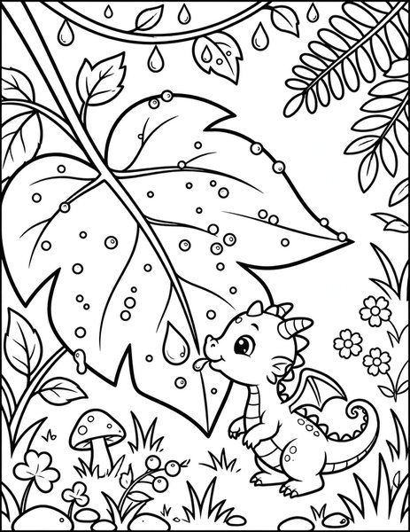 Dew Dragon coloring page