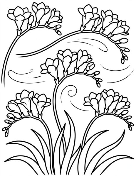 Freesia Breeze coloring page