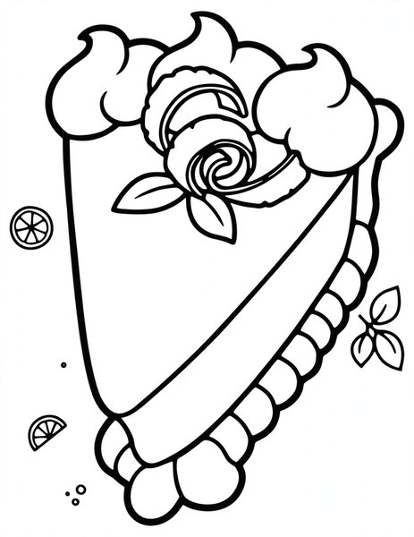 Key Lime Pie coloring page