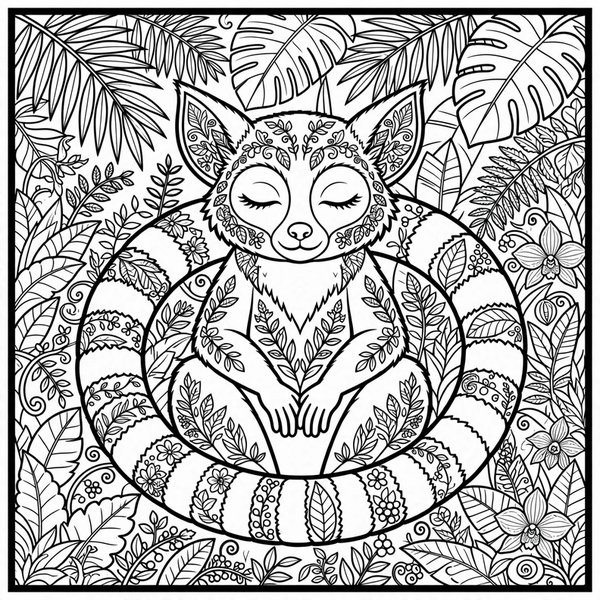 Lemur coloring page