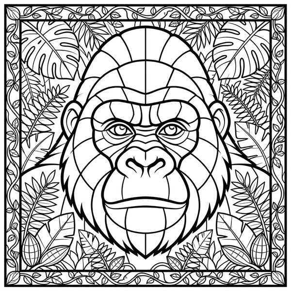 Gorilla coloring page