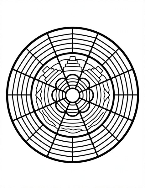 Canyon Layer Mandala coloring page