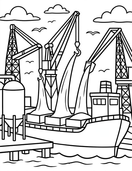 Bulk Carrier Load coloring page