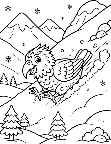 Kea Snow coloring page