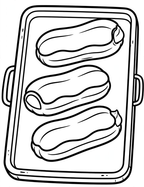 Chocolate Eclairs coloring page