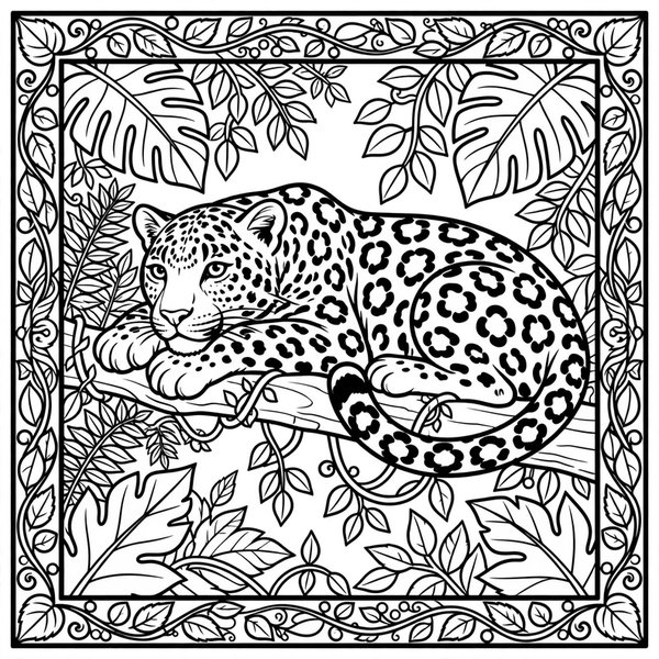 Leopard coloring page