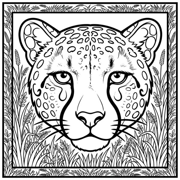 Cheetah coloring page