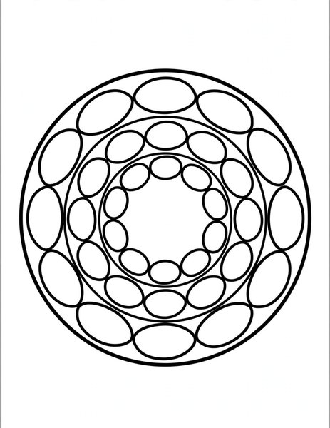 River Stone Mandala coloring page