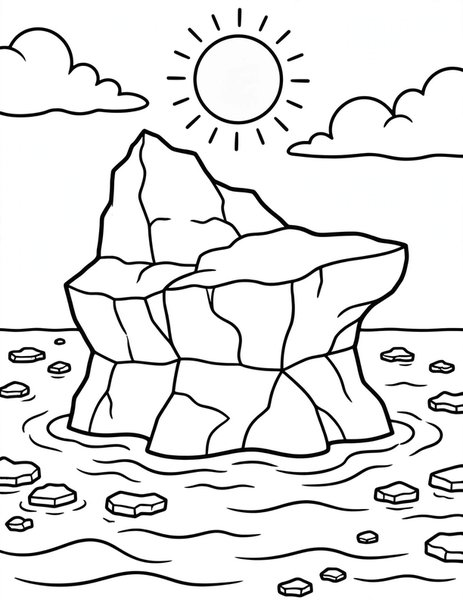 Iceberg Drift coloring page