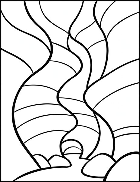Slot Canyon coloring page