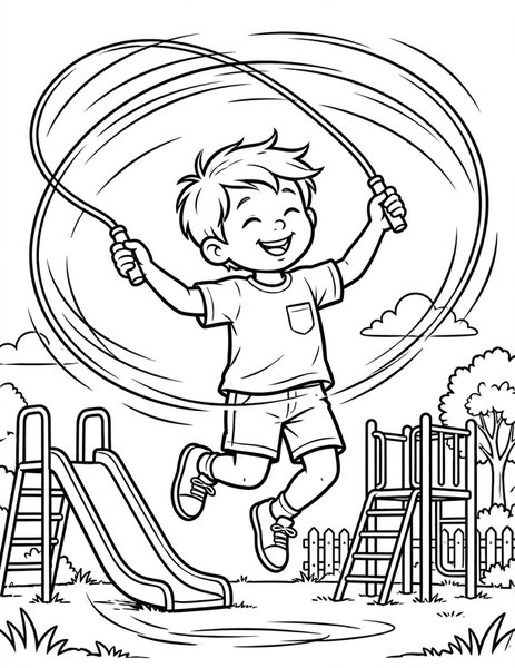 Jump Rope coloring page