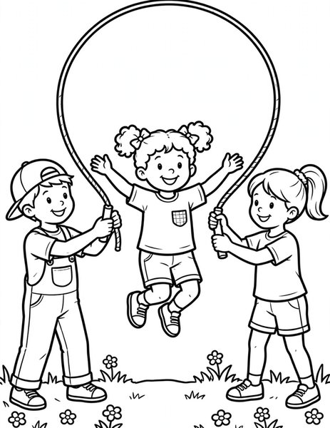 Double Dutch coloring page