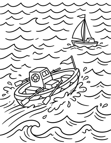Lifeboat Rescue coloring page