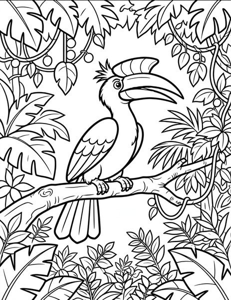 Hornbill Beak coloring page