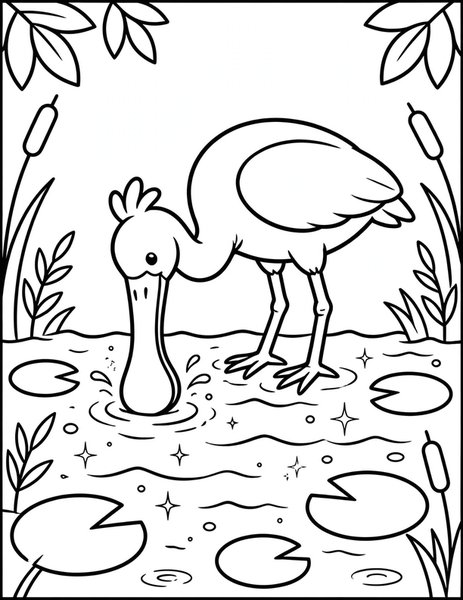 Spoonbill Sweep coloring page