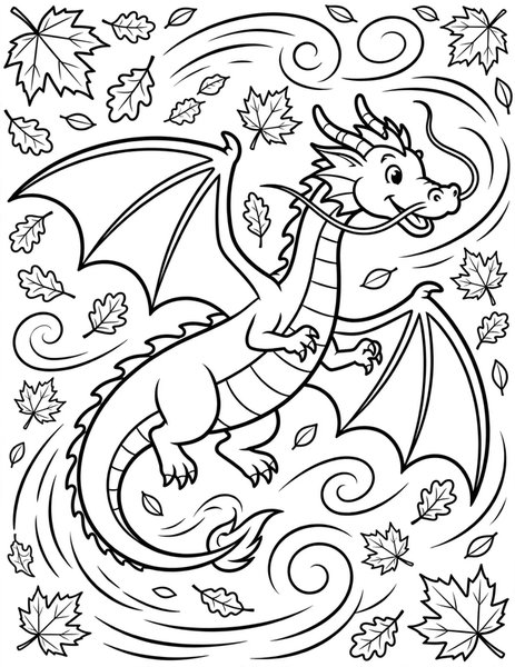 Leaf Racer coloring page