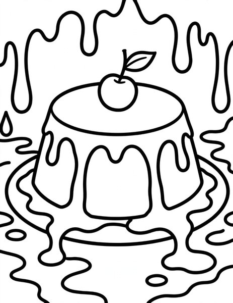 Flan coloring page