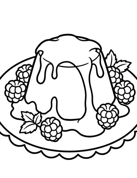 Panna Cotta coloring page