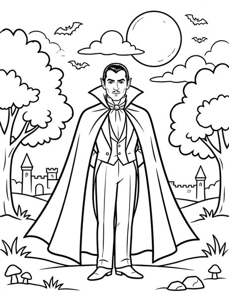 Count Dracula coloring page