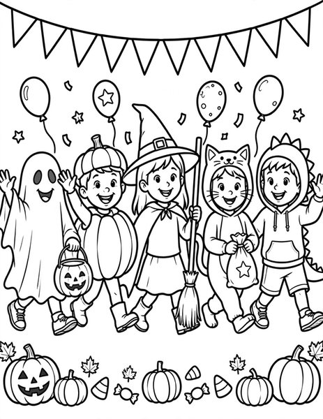 Costume Parade coloring page