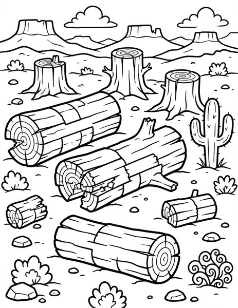 Petrified Forest coloring page