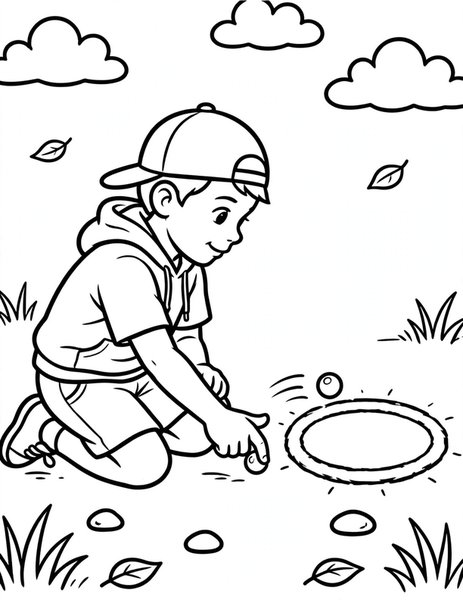 Marble Shoot coloring page